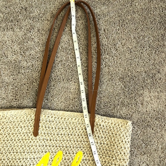 Aloha Woven Raffia Tote Bag - Picture 11 of 11